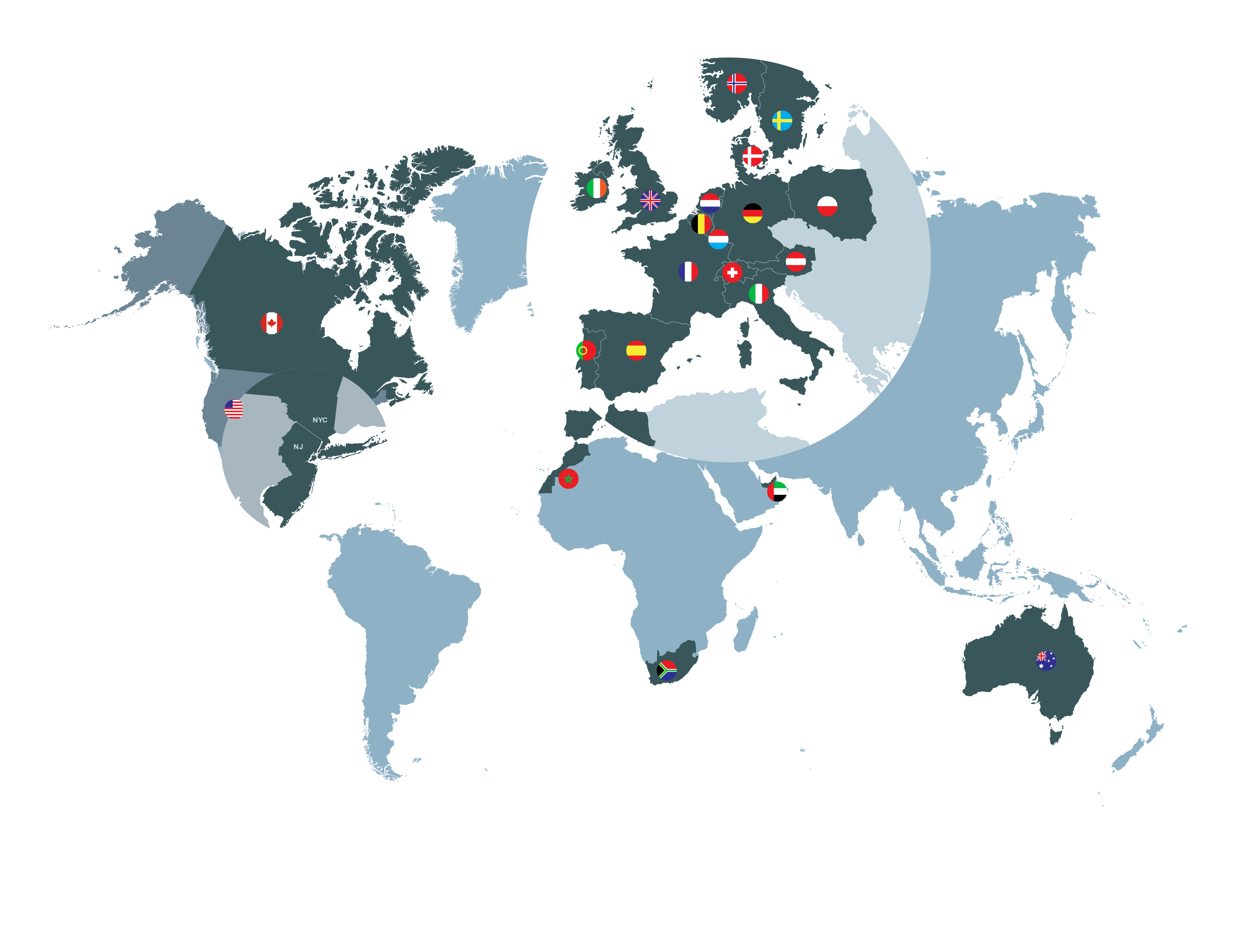 notre pr&eacute;sence internationale